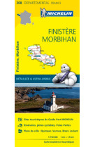 Carte départementale finistère, morbihan