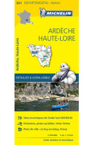 Carte départementale ardèche, haute-loire