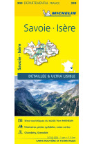 Carte départementale isère, savoie