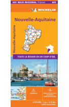 Carte regionale france - carte regionale maxi - nouvelle aquitaine