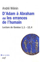 D-adam a abraham ou les errances de l-humain