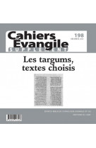 Cahiers evangile - supplement - n 198 les targums, textes choisis