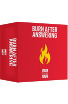 Calendrier aimante - burn after answering