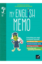 My english memo - anglais 5e- ed. 2022