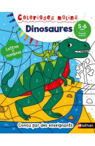 Coloriages malins: les dinosaures - lettres et nombres gs