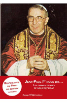 Jean-paul ier nous dit...