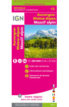 Nr15 auvergne-rhone-alpes (massif alpin)  1/250 00