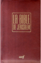 La bible de jerusalem - voyage cuir bordeaux zippee