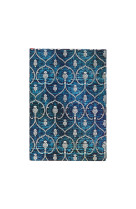 Carnet a couverture rigide velours bleu - mini - non ligne - 176 p.