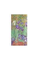 Carnet a couverture rigide iris de van gogh - slim - ligne - 176 p.