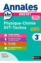 Annales brevet physique chimie - svt - techno 2024 - corrige