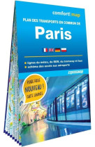 Plan des transports en commun de paris (carte format poche laminée - plan de ville)