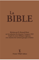 La bible (integrale) - crampon 1923 - 2023