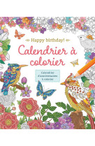 Happy birthday calendrier a colorier