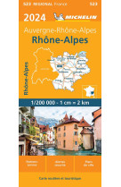 Carte régionale rhône-alpes 2024