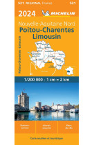 Carte régionale poitou-charentes-limousin 2024