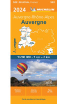 Carte régionale auvergne 2024