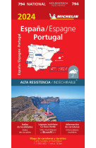 Carte nationale europe - carte nationale espana / espagne - portugal 2024 (alta resistencia / indech