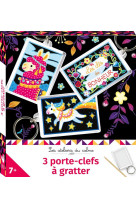 Porte-clefs a gratter - mini-boite avec accessoires