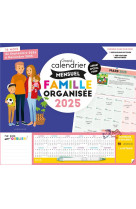 Grand calendrier mensuel famille organisee 2025 - de septembre 2024 a decembre 2025