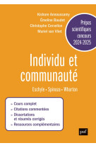 Prepas scientifiques 2024-2025 - epreuve francais-philosophie - individu et communaute. eschyle, spi