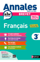 Annales brevet francais 2024 - corrige