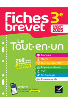 Fiches brevet le tout-en-un - nouveau brevet 2025 (toutes les matieres) - francais, maths, histoire-