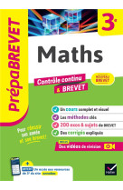 Prepabrevet maths 3e - nouveau brevet 2025 - cours, methodes & sujets de brevet corriges