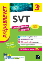 Prepabrevet svt 3e - nouveau brevet 2025 - cours, methodes & sujets de brevet corriges