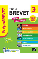 Prépabrevet - tout le brevet 2025 - 3e (toutes les matières)