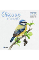 Calendrier oiseaux a l'aquarelle 2025