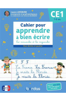 Cahier pour apprendre a bien ecrire ce1