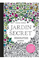 Jardin secret - 20 cartes postales detachables a colorier