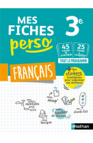 Mes fiches perso francais 3e - vol02