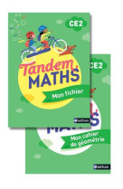 Tandem - maths ce2 - fichier de l'élève + cahier géométrie