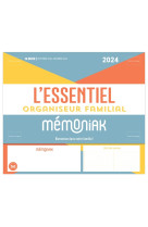 Mini-organiseur familial l essentiel mémoniak, calendrier mensuel (sept. 2023- déc. 2024)