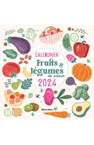 Calendrier mural fruits et légumes de saison 2024