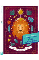 Les ateliers de marion blanc - stickers brillants - cartes animaux totem - pochette avec accessoires