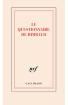 Carnet "le questionnaire de rimbaud" (papeterie)