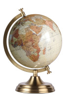 Globe retro 18 cm antique pied laiton