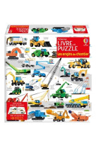 Les engins de chantier - coffret livre et puzzle