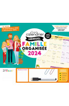 Grand calendrier mensuel famille organisee 2024