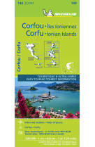 Carte zoom corfou - îles ioniennes / corfu - ionian islandss