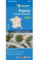 Carte nationale grands itinéraires france 2022