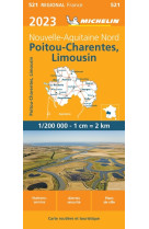 Carte régionale poitou-charentes, limousin 2023