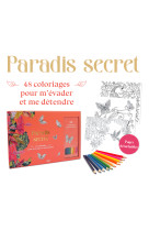 Coffret paradis secret - 48 coloriages pour m'évader et me détendre