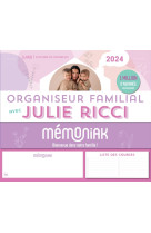 Organiseur mémoniak avec julie ricci, calendrier mensuel (sept. 2023 - déc. 2024)