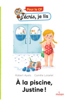 à la piscine, justine !