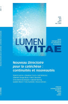 Directoire pour la catéchèse : continuités et nouveautés, revue lumen vitae 2021-2, vol 76