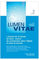 L’écoute de la parole de dieu : source de communion dans l’église et dans le monde